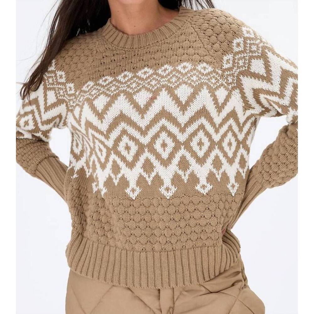 NEW ALP N ROCK selena ii crew neck sweater in dark khaki